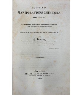 Nouvelles manipulations chimiques simplifiees