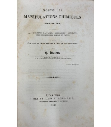 Nouvelles manipulations chimiques simplifiees