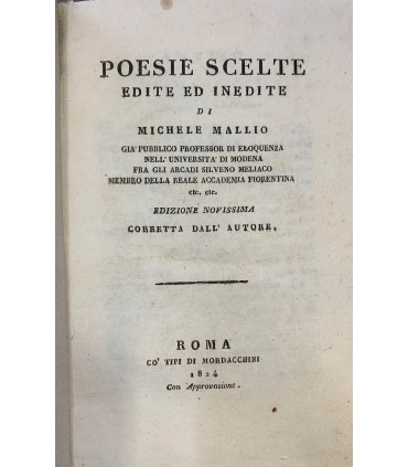 Poesie scelte edite ed inedite