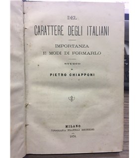 Del carattere degli italiani