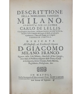 Descrittione della nobilissima famiglia Miliano