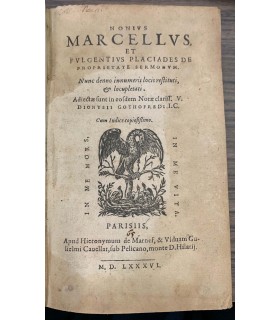 Nonius Marcellius et fulgentius placiades de proprietate sermonum
