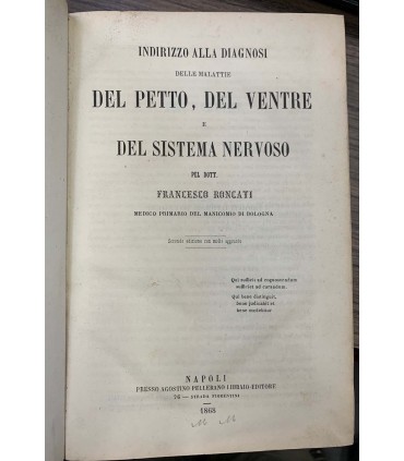 Indirizzo alla diagnosi  delle malattie del petto, del ventre e del sistema nervoso