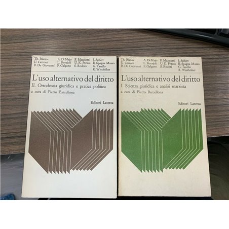 L'uso alternativo del diritto. 2 voll