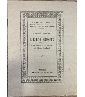 L'editio princeps dell'ode "Per le nozze di C. Parenzo" di Giosuà Carducci