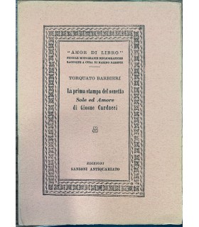 La prima stampa del sonetto Sole ed Amore di Giosuè Carducci