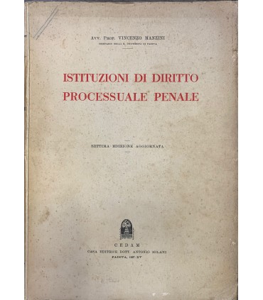 Istituzioni di diritto processuale penale