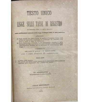 Testo unico della legge sulle tasse di registro